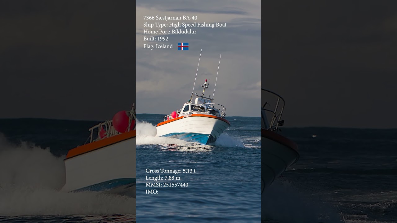 High Speed Fishing Boat 7366 Sæstjarnan BA-40  - Details In Description