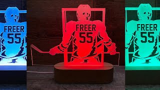 Hockey Player LED Custom Light Sign - 7 Colours