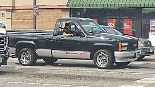 Spotted a very rare 1990 GMC Sierra ST Stepside in Oak Lawn, Illinois.