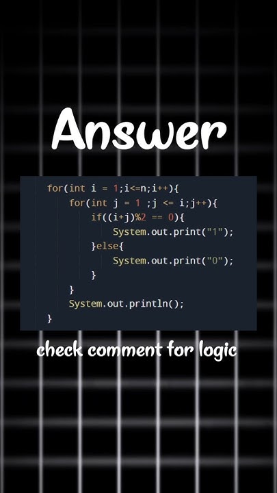 Nested loop pattern printing question 🙋 #shorts #java #c++ #javascript ... image.