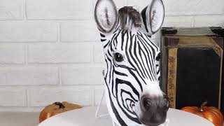 Ebros Safari Zebra Horse Bust Decor Wildlife Wall Mount Sculpture Plaque 9.5H