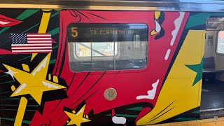 IRT Subway: R142 (5) FIFA World Cup wrap Train Ride from Eastchester Dyre Ave to Flatbush Ave