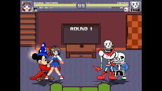 Mugen Monaka Tokihoshi & Mickey Mouse Ex Vs Papyrus & Sans