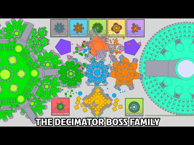 ARRAS.IO SHOW THE POWERFUL DECIMATOR BOSS FAMILY! - BOSSES #18