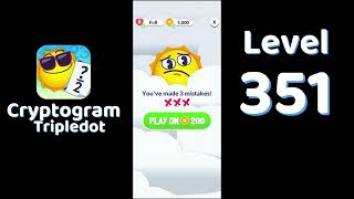 Cryptogram Tripledot Level 351 Answer | SolutionGuruji