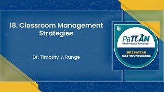 18. Classroom Management Strategies | 2025 Math Conference