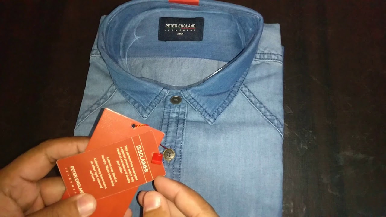 peter england denim shirts