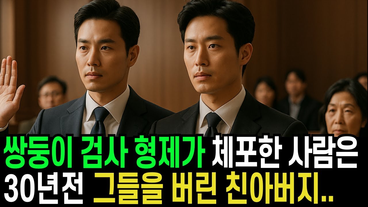 30년 전 버림받은 쌍둥이 검사 형제, 그들이 체포한 사람은 친아버지였습니다