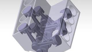 V8 engine modeling in catia