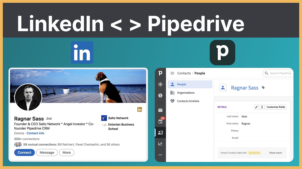 New LinkedIn → Pipedrive Integration: One-Click Automations (for free \u0026 in under 1 min)
