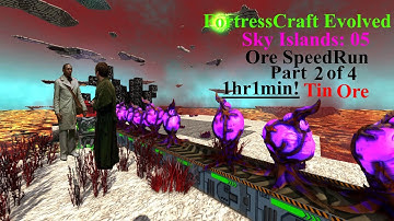 New 2024 FortressCraft Evolved SKY ISLANDS record for tin ore, at 1hr-1min!