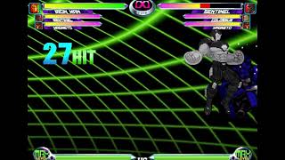 MvC2 - Iron Man Air to Ground to Dizzy (On Sentinel)