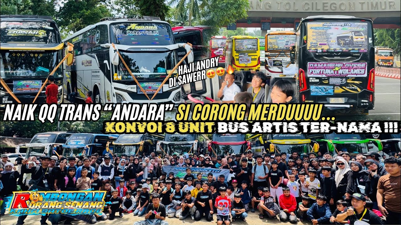 BEGINI RASANYA NAIK SULTAN ANDARA! TRIP BARENG ORANG SENANG🔥KONVOI BUS ARTIS 36+not😍H.ANDRY ON DUTY