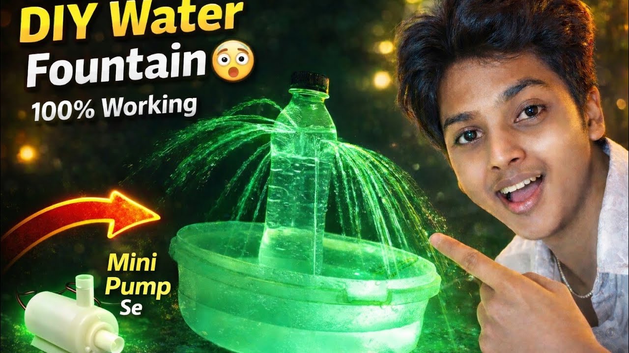 How To Make a Water Fountain In Home 🤨| Mini water Pump  Se Amazing Water Fountain🔥| 100%Working