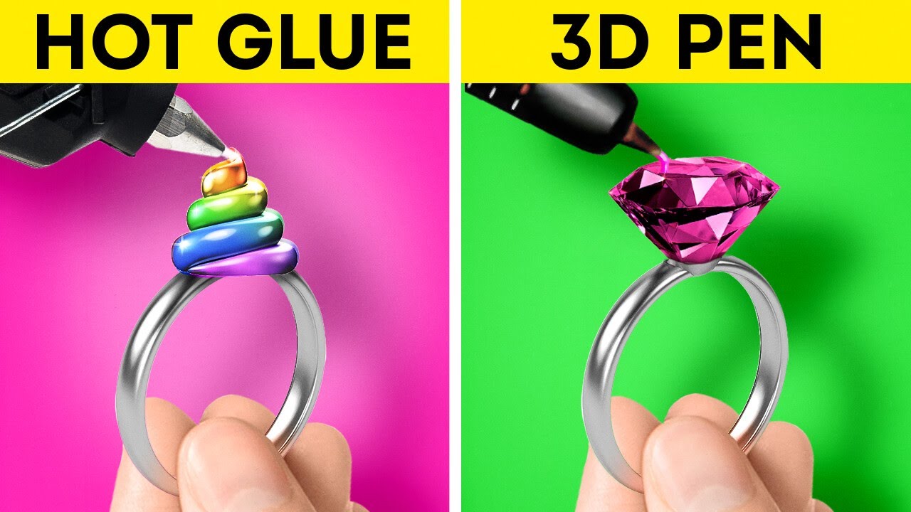 HOT GLUE vs 3D PEN! What's Better? Best Hacks For All Occasions - YouTube