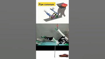 Pipe conveyor mechanism. #cad #pump#design #solidworks #engineering #autocad