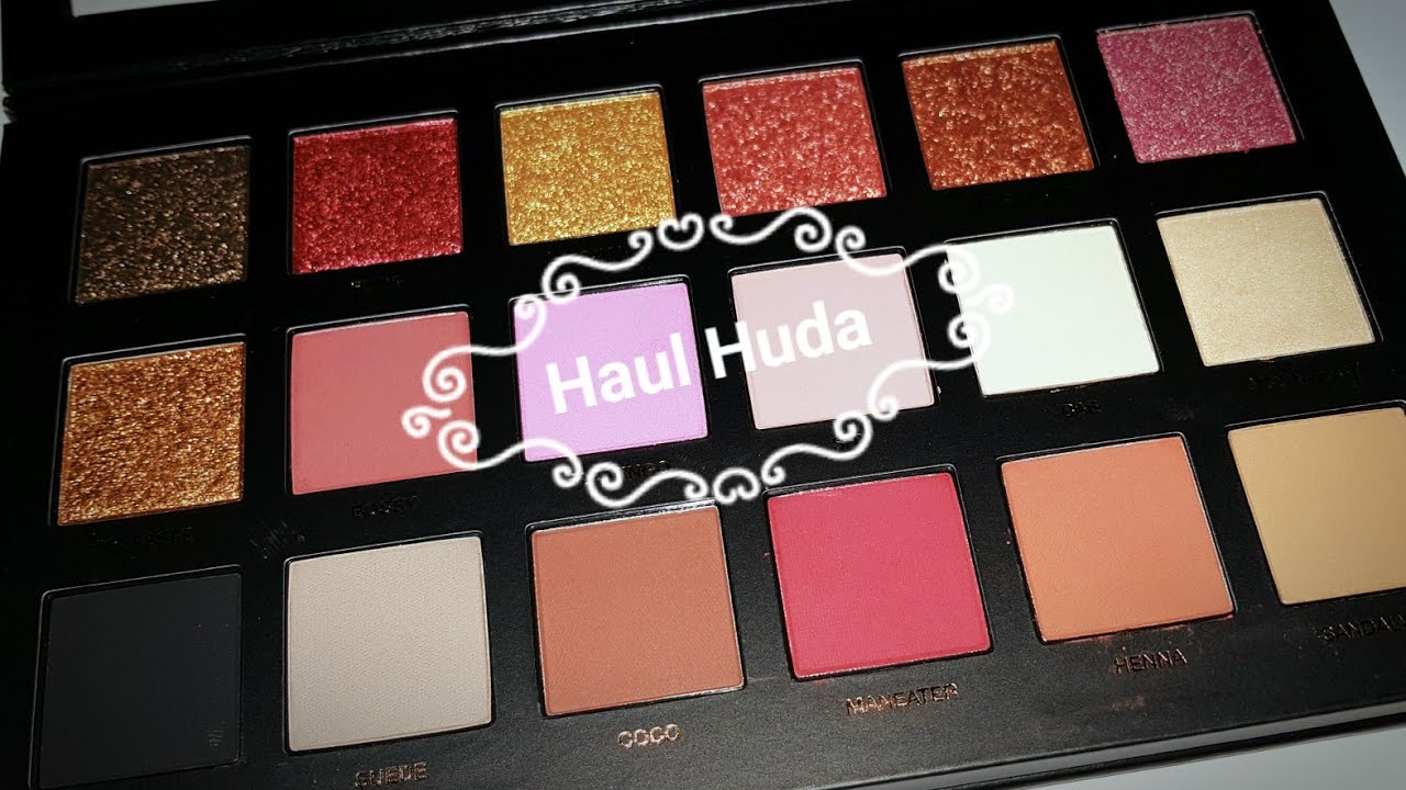 Haul Sephora Huda Beauty Rose Gold Palette Swatch Youtube
