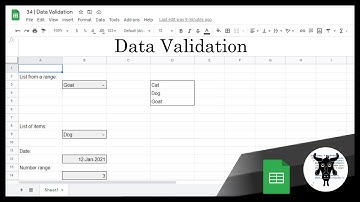Google Sheets Beginners: Data Validation (34)