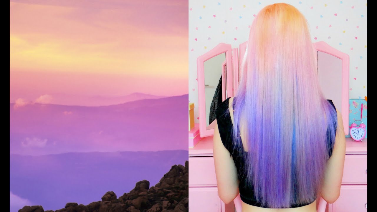 Pastel Sunset Hair Tutorial Youtube