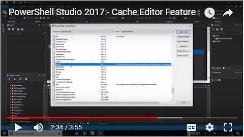 PowerShell Studio - Cache Editor Feature