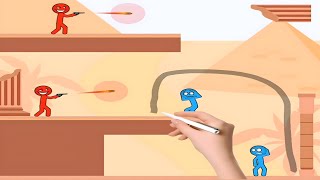 Stickman Puzzle - Bullet Slow Mo (WEEGOON) - Draw To Save Gameplay Walkthrough All Levels