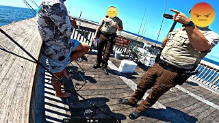 I Was Just Fishing The PIER And Then The COPS Show Up!