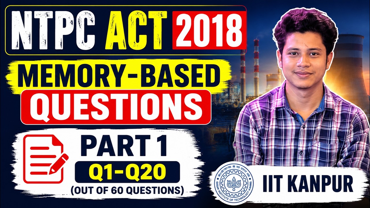 NTPC Assistant Chemist Trainee Memory-Based Chemistry Questions