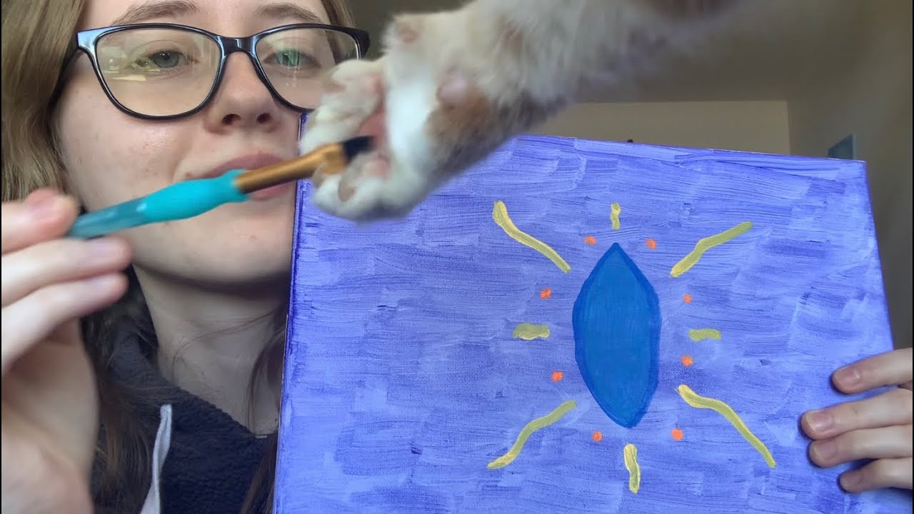 “Painting”, Tapping, Scratching My Paintings ASMR (Brush Sounds) YouTube
