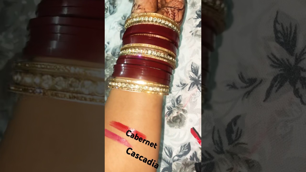 Trudiance cream lipstick swatches on dusky skin shade cascadia & cabernet 