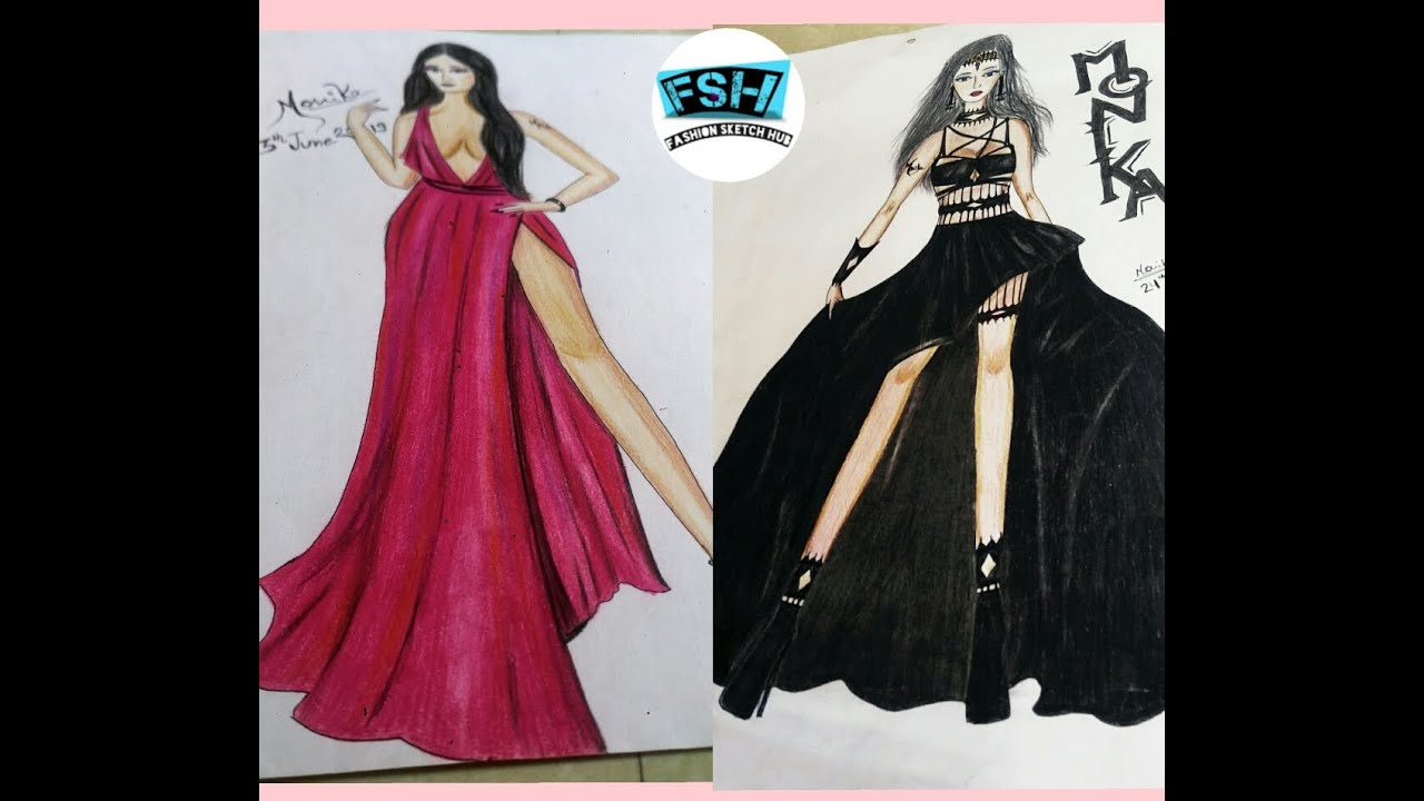 Fashion illustration compilation : modern dress design ideas for beginners