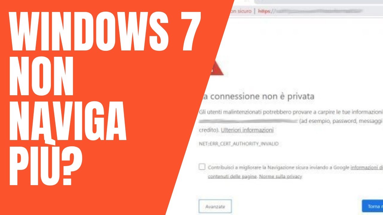 Impossibile navigare con Windows 7, siti HTTPS inaccessibili, cosa fare?