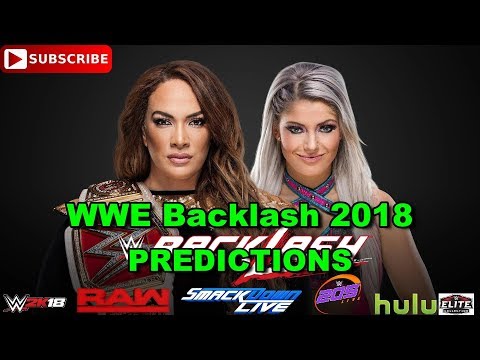 WWE Backlash 2018 Raw Women’s Championship Nia Jax vs  Alexa Bliss Predictions WWE 2K18
