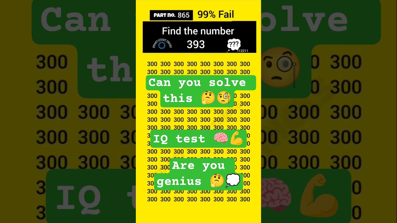 find the difference 393 🤔 #puzzle #shots #smartstudy #quiz #math #games #challenge