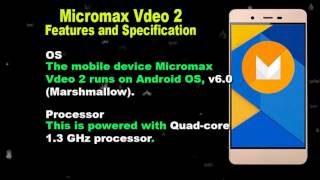 Features and Specification of Micromax Vdeo 2