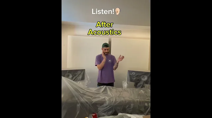 Recording Studio Before & After Install Clap Test with 10 of our 4” Dulce Glow Bass Traps!