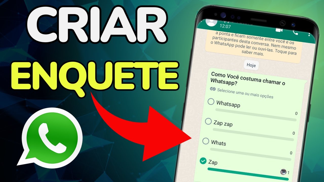 Como CRIAR UMA ENQUETE no WHATSAPP | NOVIDADE Enquete no Whatsapp - YouTube