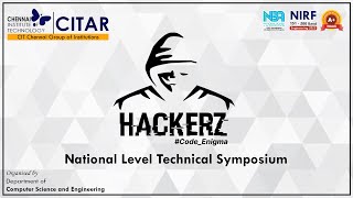Hackerz - Codeenigma National Level Technical Symposium Dept. Of Cse Cit Chennai Group
