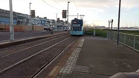 Tram arrives at st chads road tram stop this morning 3.12.25.