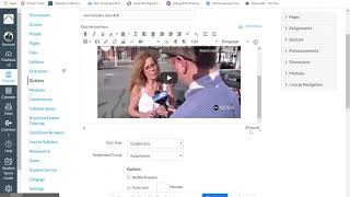 Adding video to Canvas Quiz