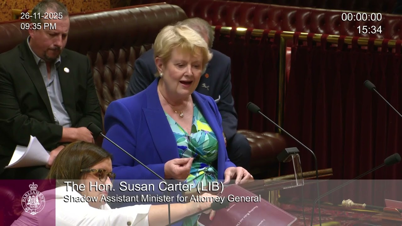 Susan Carter speaks on the Game and Feral Animal Legislation Amendment Conservation Hunting Bill