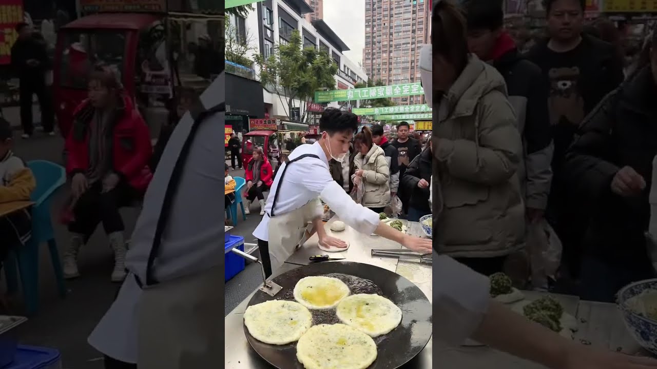 Set up a stall and sell 1,000 scallion pancakes every day!