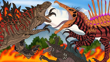 T Zilla Rex VS Spinozilla VS Zilla Jr | EPIC BATTLE!! : PiKKY GODZILLA