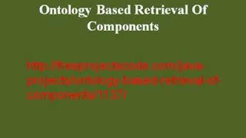 Ontology based Retrieval of Components Project Java Source Code