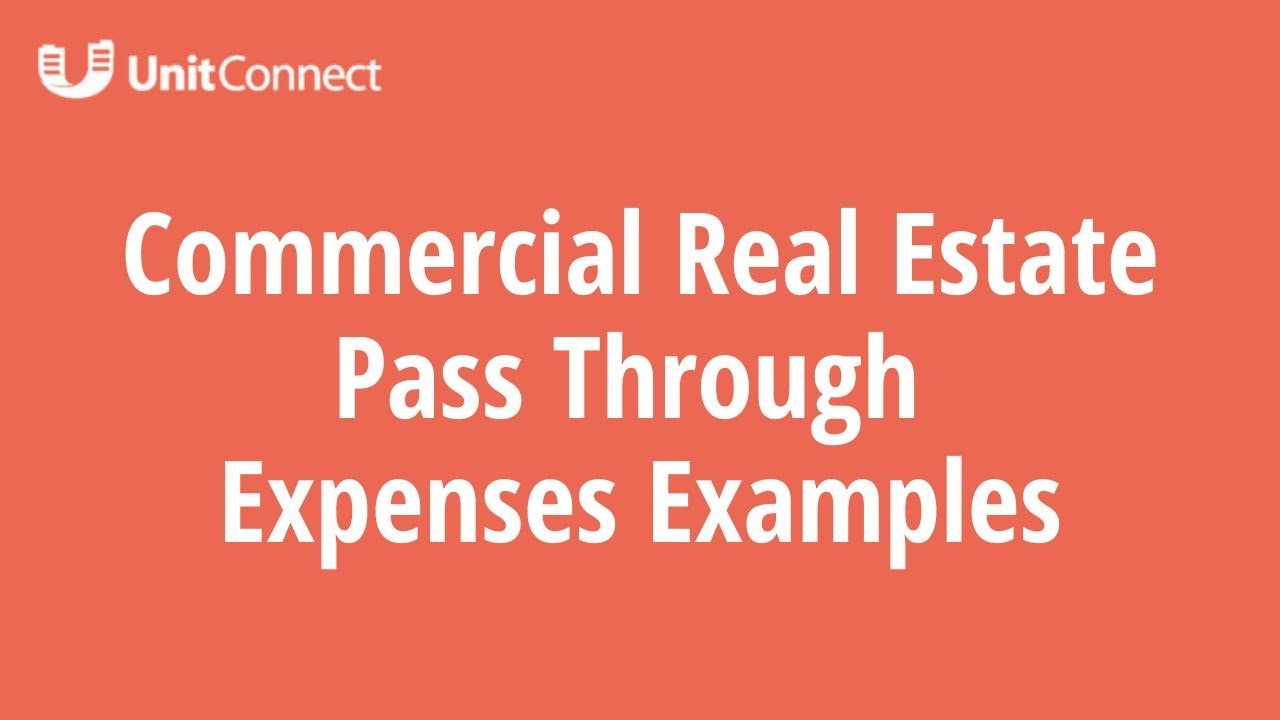 Commercial Real Estate Pass Through Expenses Examples YouTube