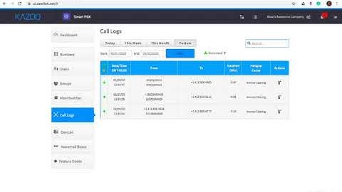 SmartPBX — Call Logs