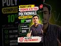 Aapse Kiya Promise Nibhaya ❤️ | Polynomials Full Chapter | #shorts