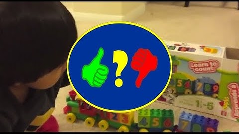 Kid playing with toys Lego Duplo Number Train - Video Review