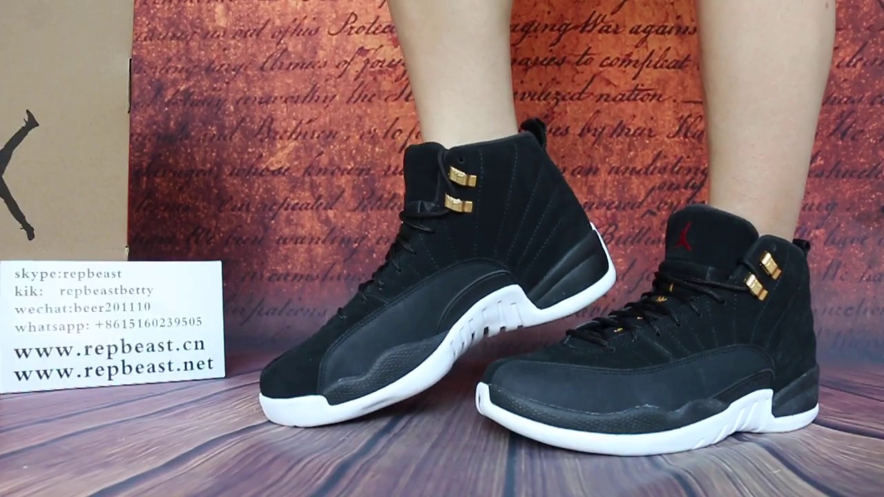 Air Jordan 12 “Reverse Taxi” on feet 