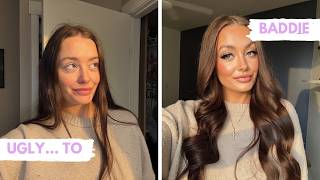 UGLY TO BADDIE transformation | makeup and hair tutorial