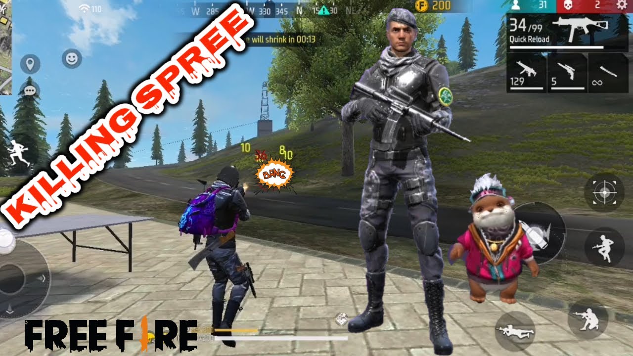 Killing Spree in Free Fire Gameplay || Gaming || Epic Gaming Vids